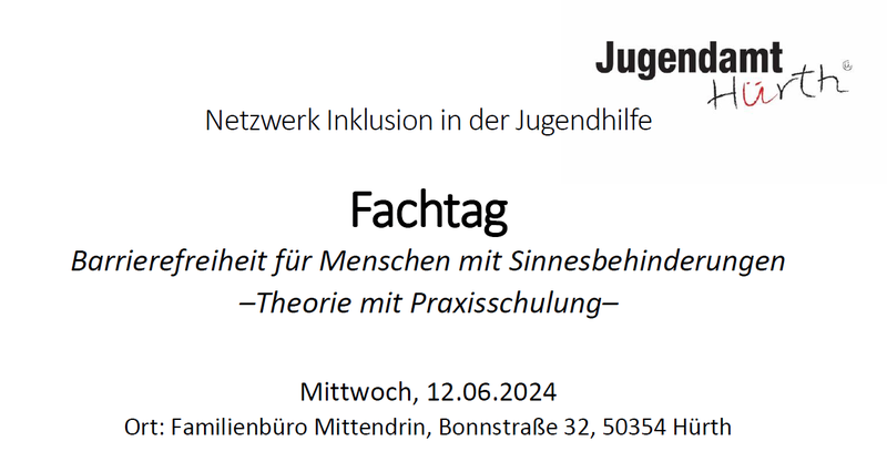 Fachtag „Barrierefreiheit für Menschen mit Sinnesbehinderungen“